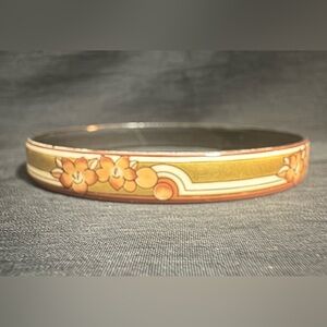 Vintage Michaela Frey Gold Art Deco Enamel Bracelet
